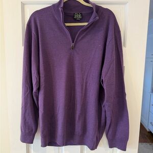 Jos. A. Bank Purple Zip-Up Sweater
